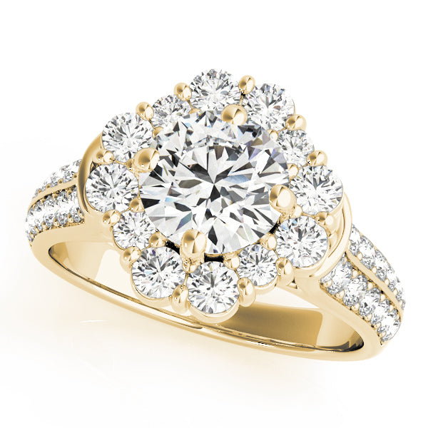 Round Halo Diamond Engagement Ring · 2.03 ct tw
