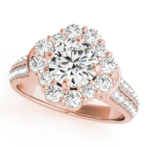 Round Halo Diamond Engagement Ring · 2.03 ct tw
