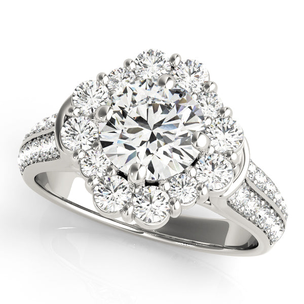 Round Halo Diamond Engagement Ring · 2.03 ct tw