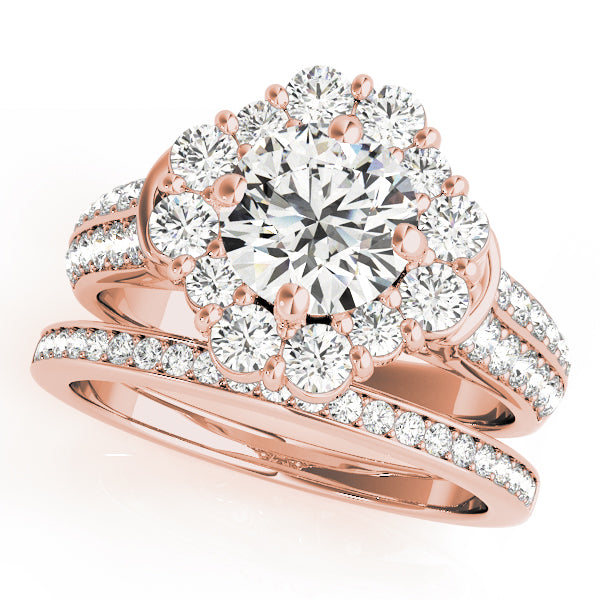 Round Halo Diamond Engagement Ring · 2.03 ct tw