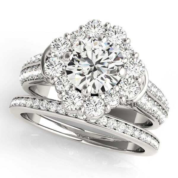 Round Halo Diamond Engagement Ring · 2.03 ct tw