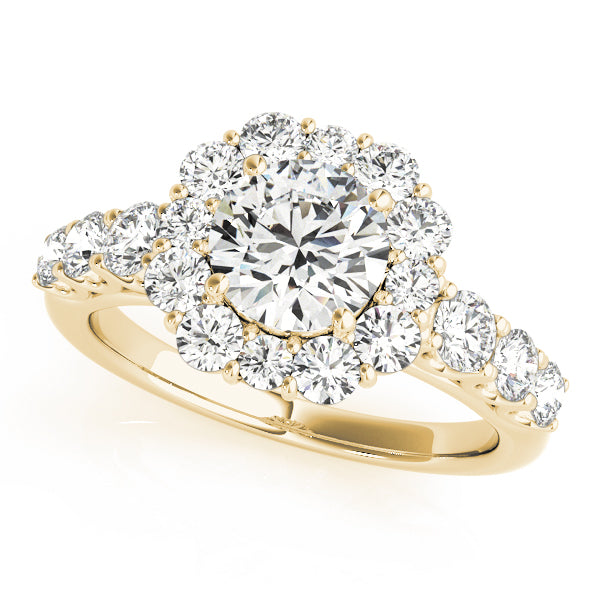 Round Halo Diamond Engagement Ring · 1.59 ct tw