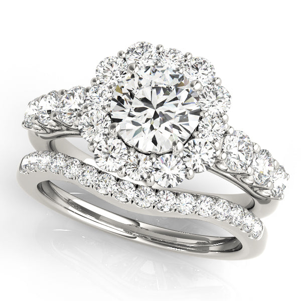 Round Halo Diamond Engagement Ring · 2.64 ct tw