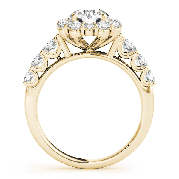 Round Halo Diamond Engagement Ring · 2.10 ct tw
