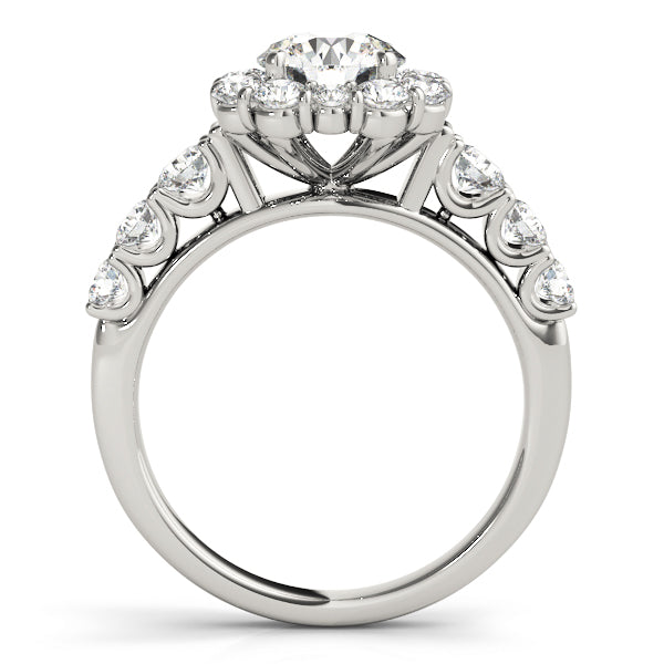 Round Halo Diamond Engagement Ring · 2.10 ct tw