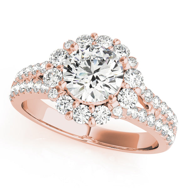 Round Halo Diamond Engagement Ring · 1.87 ct tw
