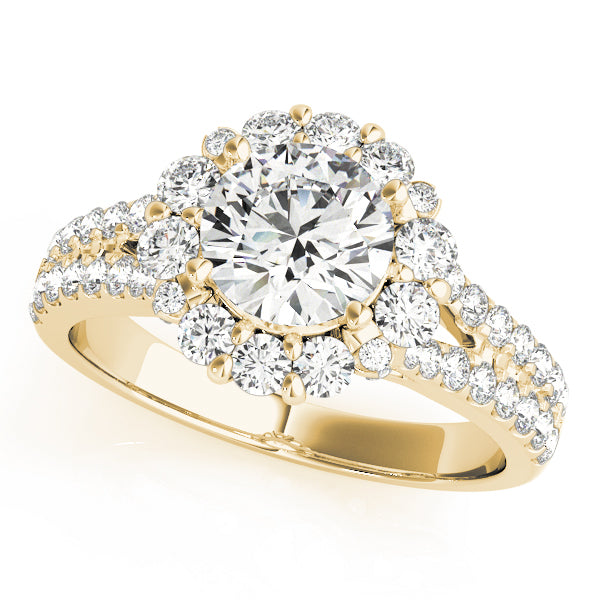 Round Halo Diamond Engagement Ring · 1.62 ct tw