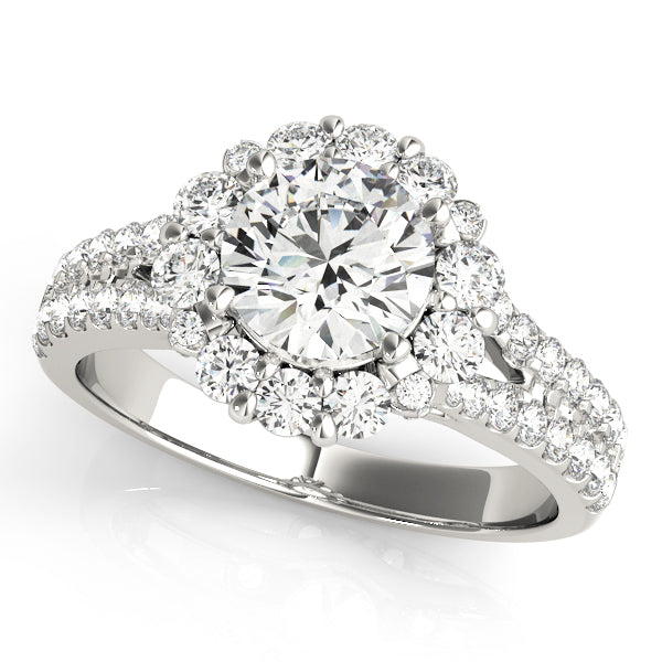 Round Halo Diamond Engagement Ring · 1.87 ct tw