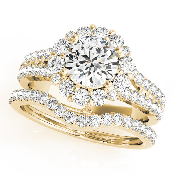 Round Halo Diamond Engagement Ring · 1.62 ct tw