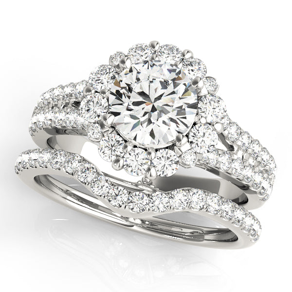 Round Halo Diamond Engagement Ring · 1.62 ct tw