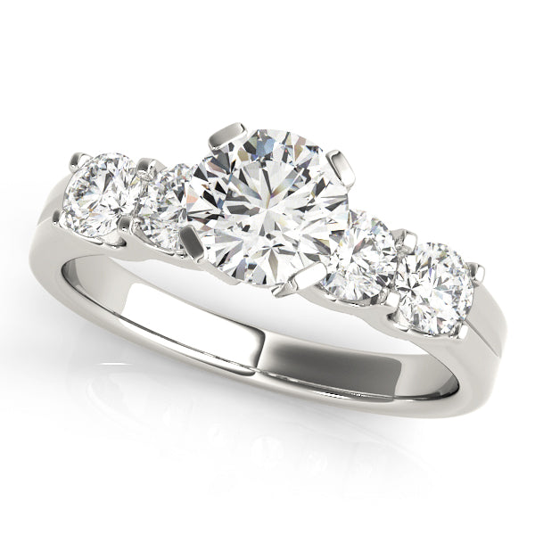 Round Single Row Prong Set Diamond Engagement Ring · 1.48 ct tw