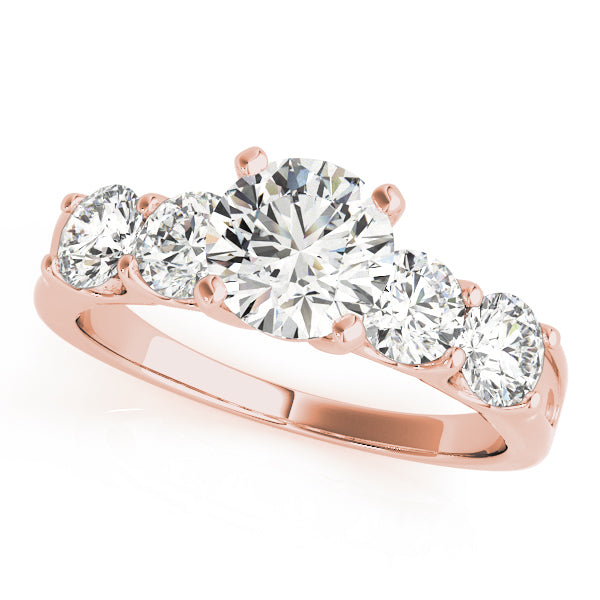 Round Single Row Prong Set Diamond Engagement Ring · 3.20 ct tw