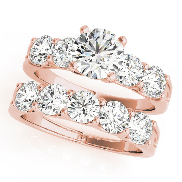 Round Single Row Prong Set Diamond Engagement Ring · 3.20 ct tw