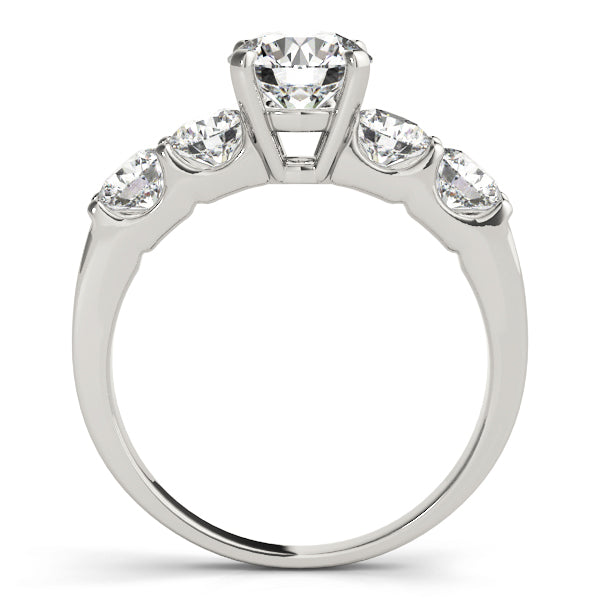 Round Single Row Prong Set Diamond Engagement Ring · 3.20 ct tw