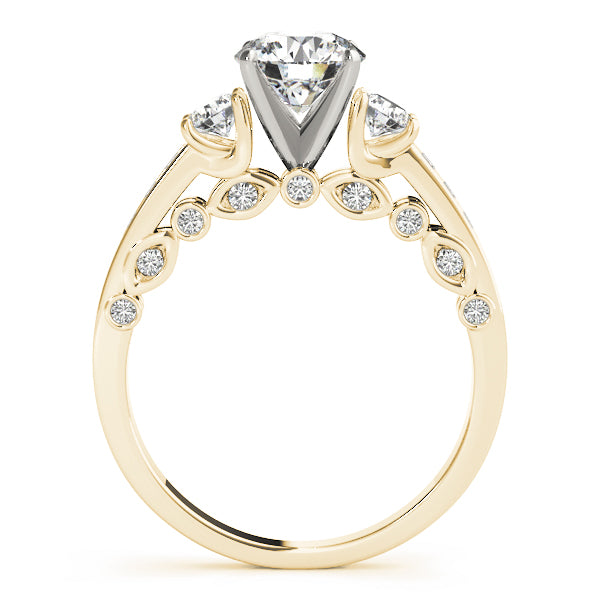 Round Three-Stone Diamond Engagement Ring · 0.44 ct tw