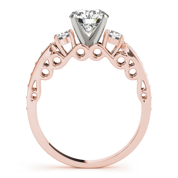 Round Three-Stone Diamond Engagement Ring · 0.46 ct tw