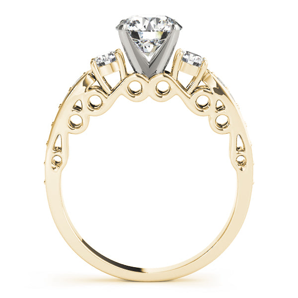 Round Three-Stone Diamond Engagement Ring · 0.46 ct tw