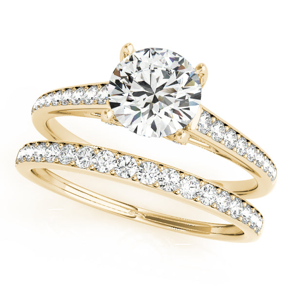 Round Single Row Prong Set Diamond Engagement Ring · 1.34 ct tw