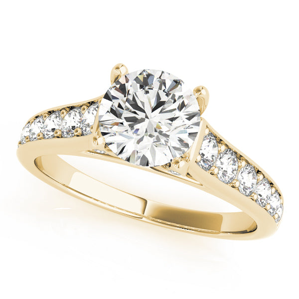Round Single Row Prong Set Diamond Engagement Ring · 1.34 ct tw