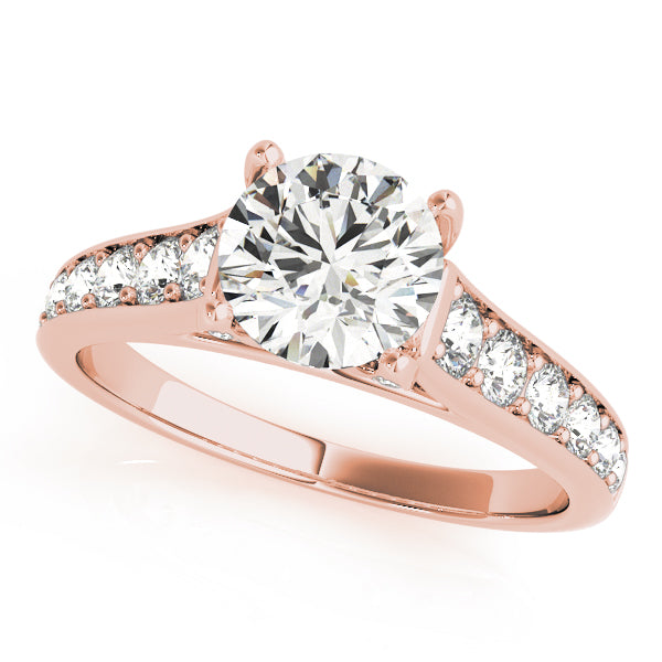 Round Single Row Prong Set Diamond Engagement Ring · 1.06 ct tw
