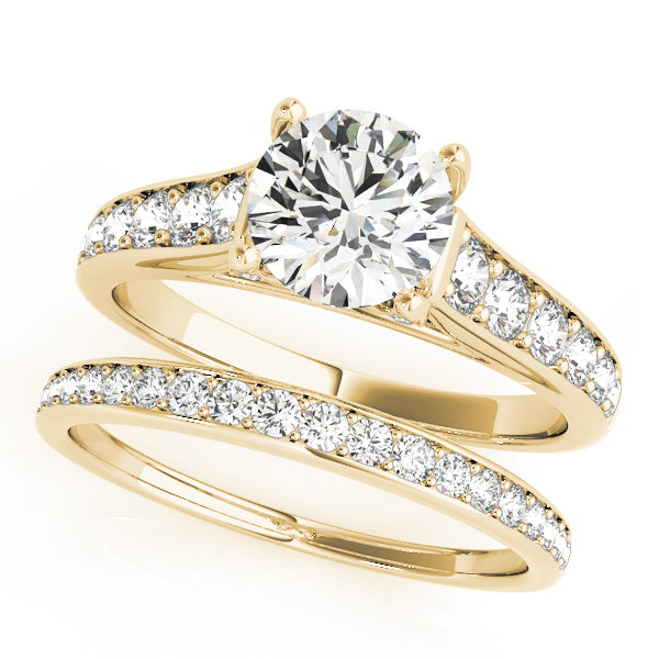 Round Single Row Prong Set Diamond Engagement Ring · 1.06 ct tw
