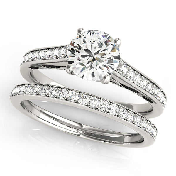 Round Single Row Prong Set Diamond Engagement Ring · 1.19 ct tw