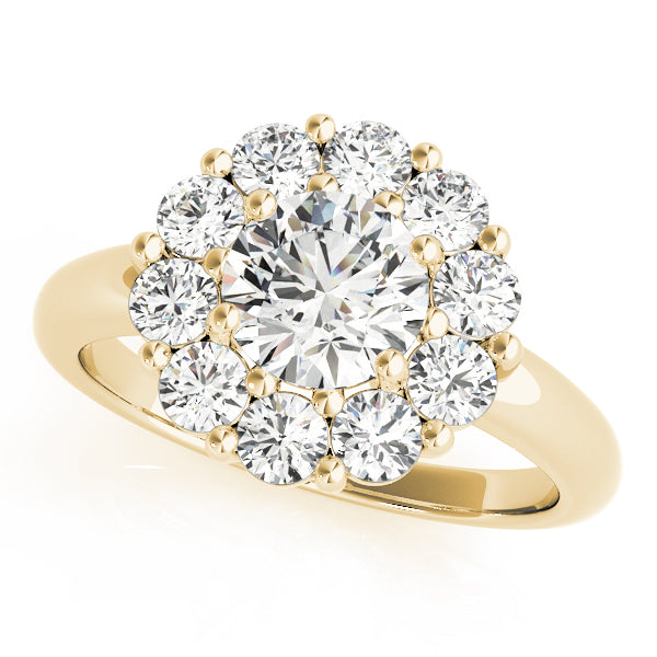 Round Halo Diamond Engagement Ring · 1.95 ct tw