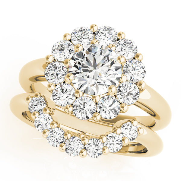 Round Halo Diamond Engagement Ring · 1.30 ct tw