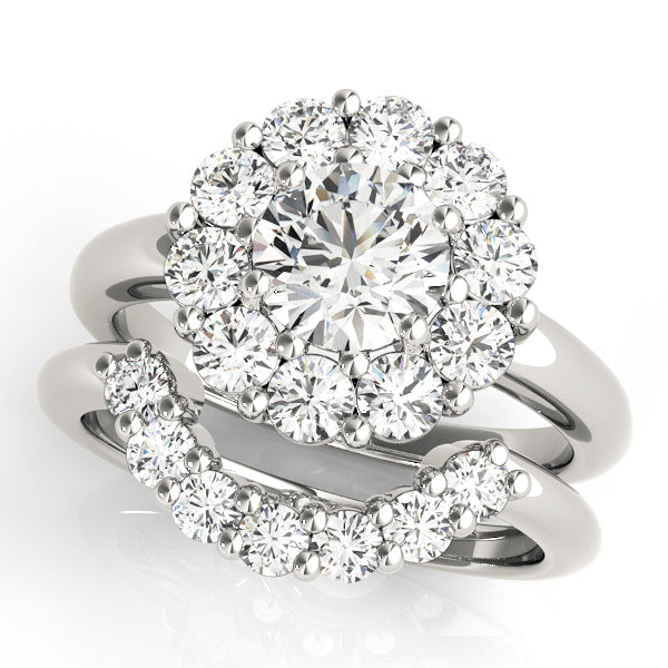 Round Halo Diamond Engagement Ring · 1.95 ct tw