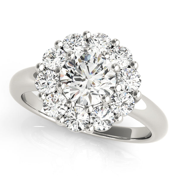 Round Halo Diamond Engagement Ring · 3.50 ct tw