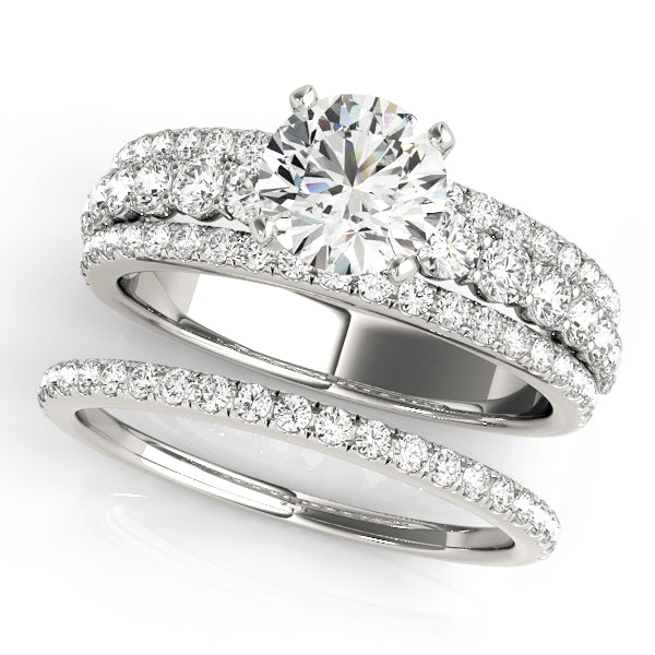 Multi-Row Diamond Engagement Ring · 0.86 ct tw