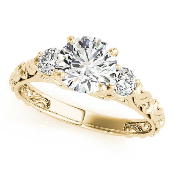 Round Three-Stone Diamond Engagement Ring · 0.24 ct tw