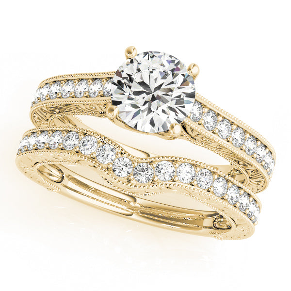 Round Trellis Diamond Engagement Ring · 1.24 ct tw