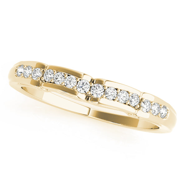 Curved Diamond Wedding Band · 0.13 ct tw