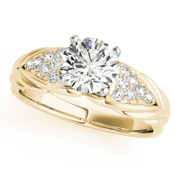 Cluster Sides Diamond Engagement Ring · 0.23 ct tw