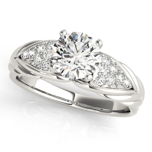 Cluster Sides Diamond Engagement Ring · 0.23 ct tw