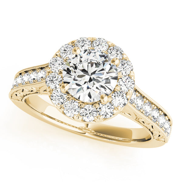 Round Halo Diamond Engagement Ring · 1.58 ct tw