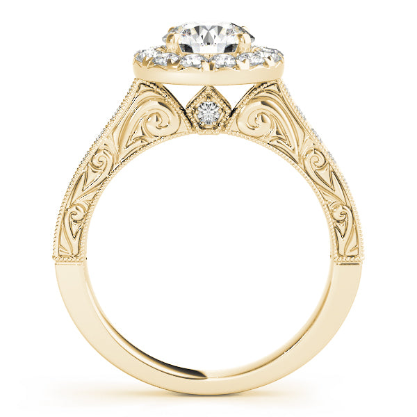 Round Halo Diamond Engagement Ring · 1.02 ct tw