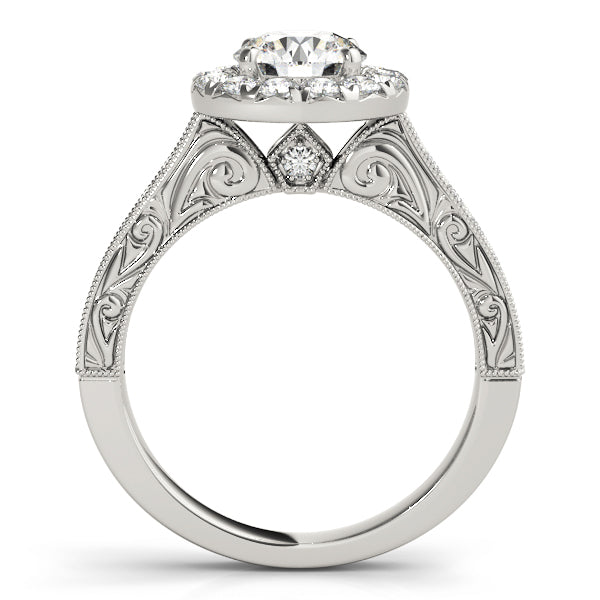 Round Halo Diamond Engagement Ring · 1.58 ct tw