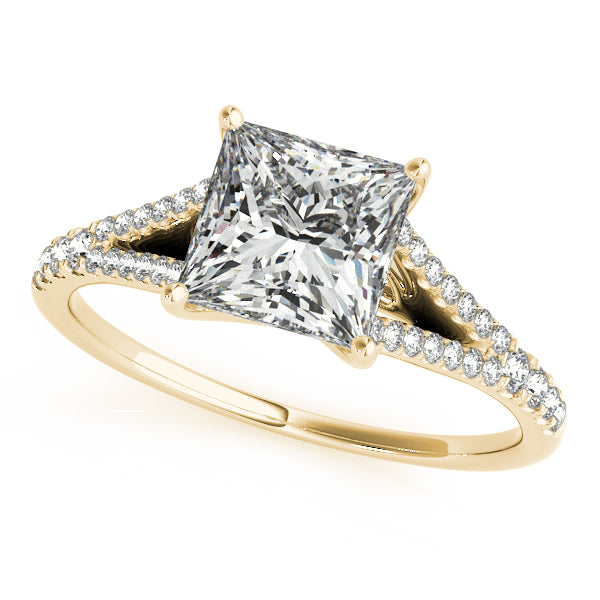 Square Multi-Row Diamond Engagement Ring · 0.74 ct tw