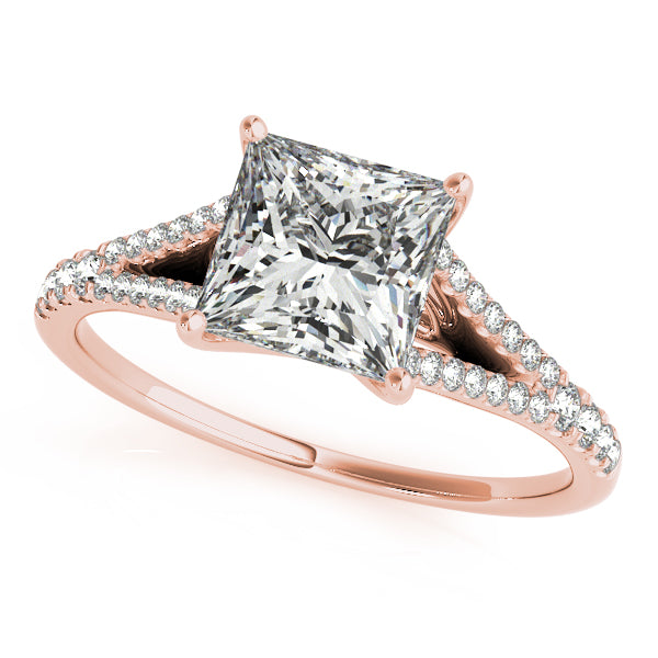 Square Multi-Row Diamond Engagement Ring · 0.74 ct tw