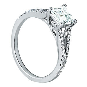 Square Multi-Row Diamond Engagement Ring · 0.74 ct tw