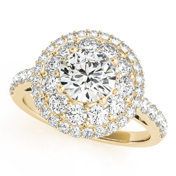 Round Halo Diamond Engagement Ring · 1.33 ct tw