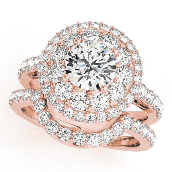 Round Halo Diamond Engagement Ring · 1.33 ct tw