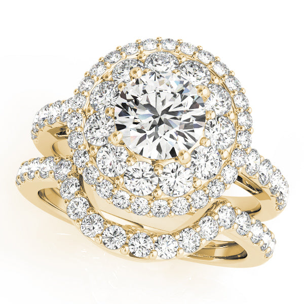 Round Halo Diamond Engagement Ring · 1.33 ct tw