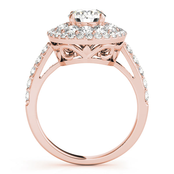 Round Halo Diamond Engagement Ring · 1.33 ct tw