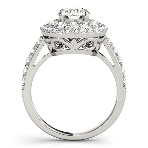 Round Halo Diamond Engagement Ring · 1.33 ct tw