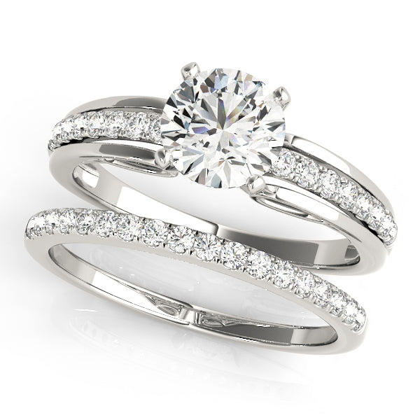 Single Row Prong Set Diamond Engagement Ring · 0.12 ct tw