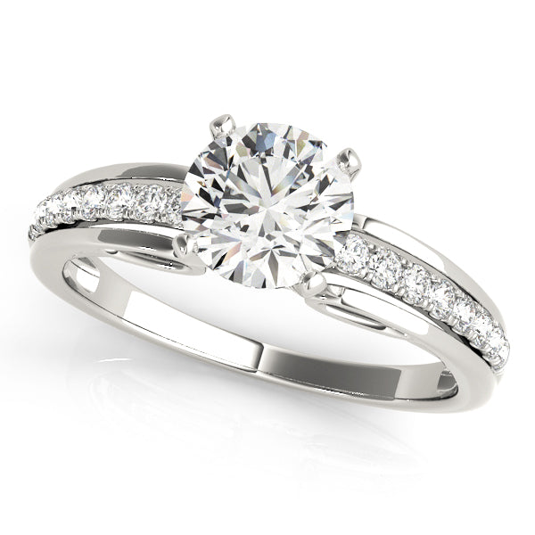 Single Row Prong Set Diamond Engagement Ring · 0.12 ct tw