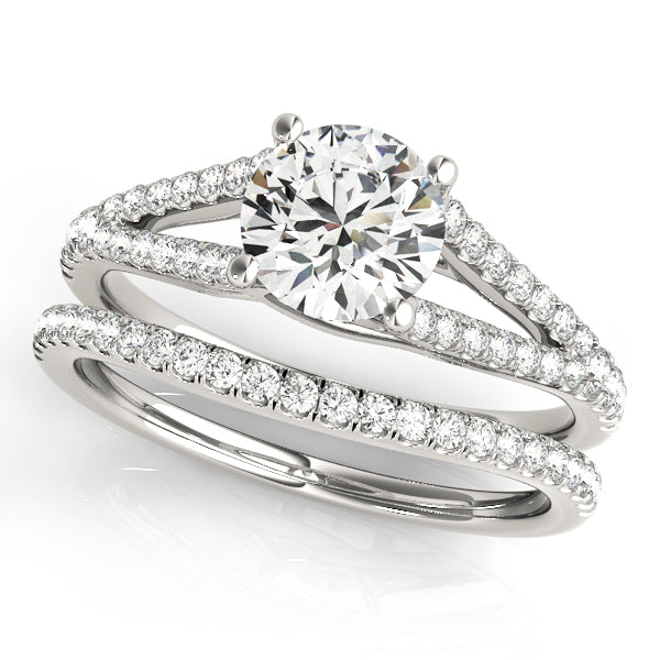 Round Multi-Row Diamond Engagement Ring · 1.18 ct tw